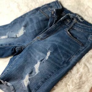 denim shorts WORN ONCE !